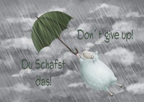 Klappkarten „Don’t give up! Du Schaffst das!“