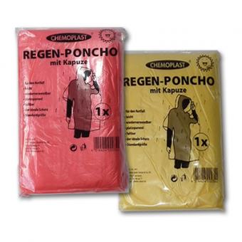 Regen-Poncho mit Kapuze Blau